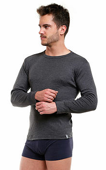 Koszulka z długim rękawem MPL1600-001, kolor ciemny szary firmy Moraj