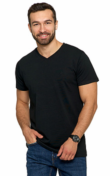 T-shirt męski OTS1500-004, kolor czarny firmy Moraj