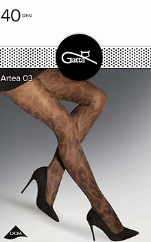 Rajstopy w zwięrzęcy motyw Artea 03 firmy Gatta