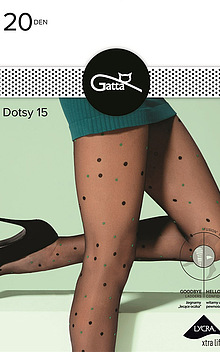 Rajstopy w dwukolorowe kropeczki Dotsy 15 firmy Gatta