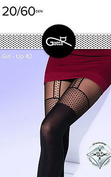 Rajstopy we wzór pończoch Girl-Up 42 firmy Gatta