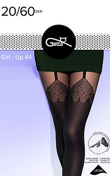 Rajstopy we wzór pończoch Girl-Up 44 firmy Gatta