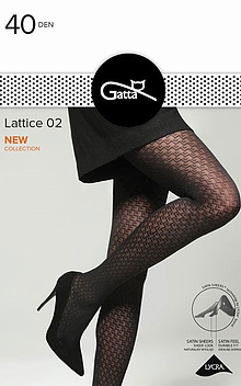 Rajstopy w geometryczny wzór Lattice 02 firmy Gatta
