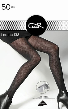 Rajstopy ze wzorem w splot Loretta 138 firmy Gatta