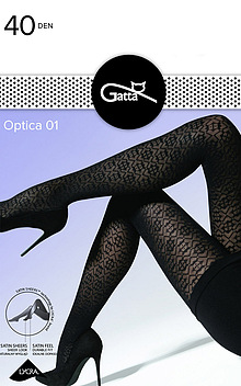 Rajstopy w geometryczny wzór Optica 01 firmy Gatta
