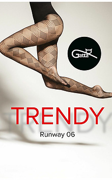 Rajstopy kabaretki geometryczne Runway 06 firmy Gatta