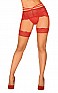 Pończochy z czerwoną koronką Loventy stockings firmy Obsessive